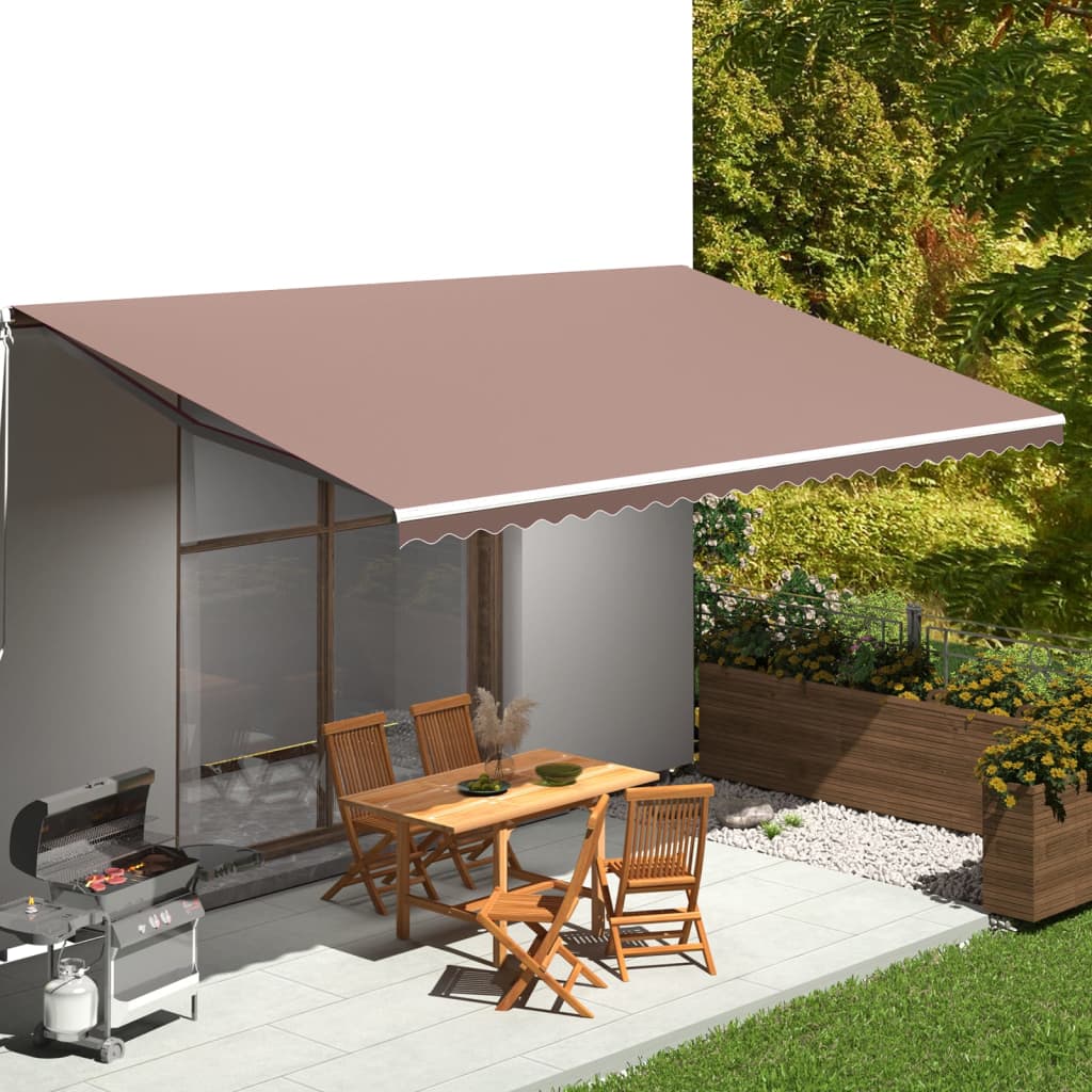 Vervangingsdoek Voor Luifel 6X3,5 M Bruin 600 x 350 cm