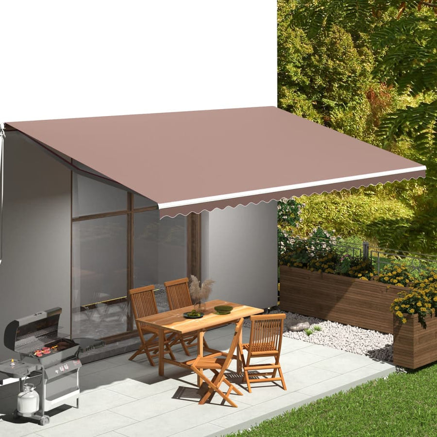Vervangingsdoek Voor Luifel 6X3,5 M Bruin 600 x 350 cm
