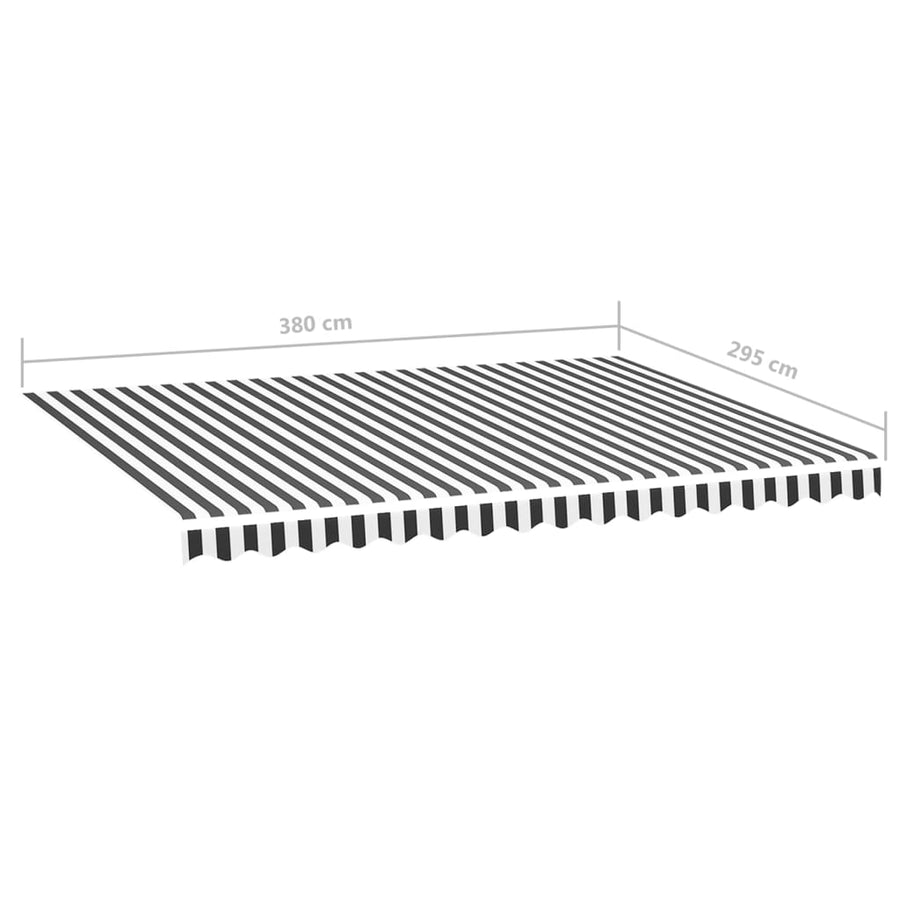Vervangingsdoek Voor Luifel 4X3 M Kleurig En 400 x 300 cm Antraciet en wit