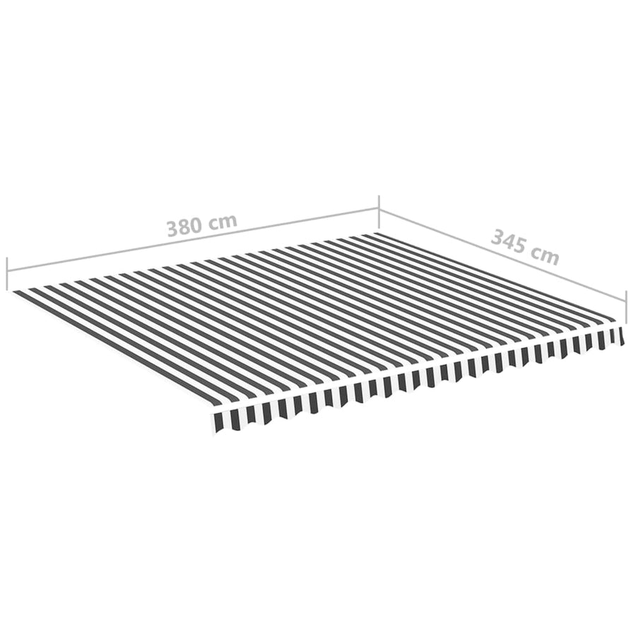 Vervangingsdoek Voor Luifel 4X3,5 M Kleurig En 400 x 350 cm Antraciet en wit