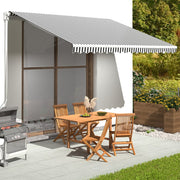 Luifel vervangingsdoek 380x345 cm antraciet wit