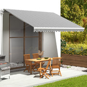 Luifeldoek 450x350 cm antraciet wit polyester