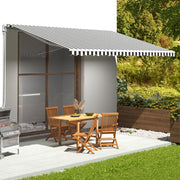 Luifeldoek 5x3 m antraciet wit polyester