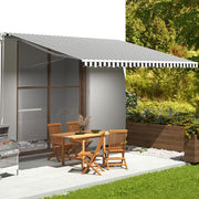 Luifeldoek 5x3,5 m antraciet wit