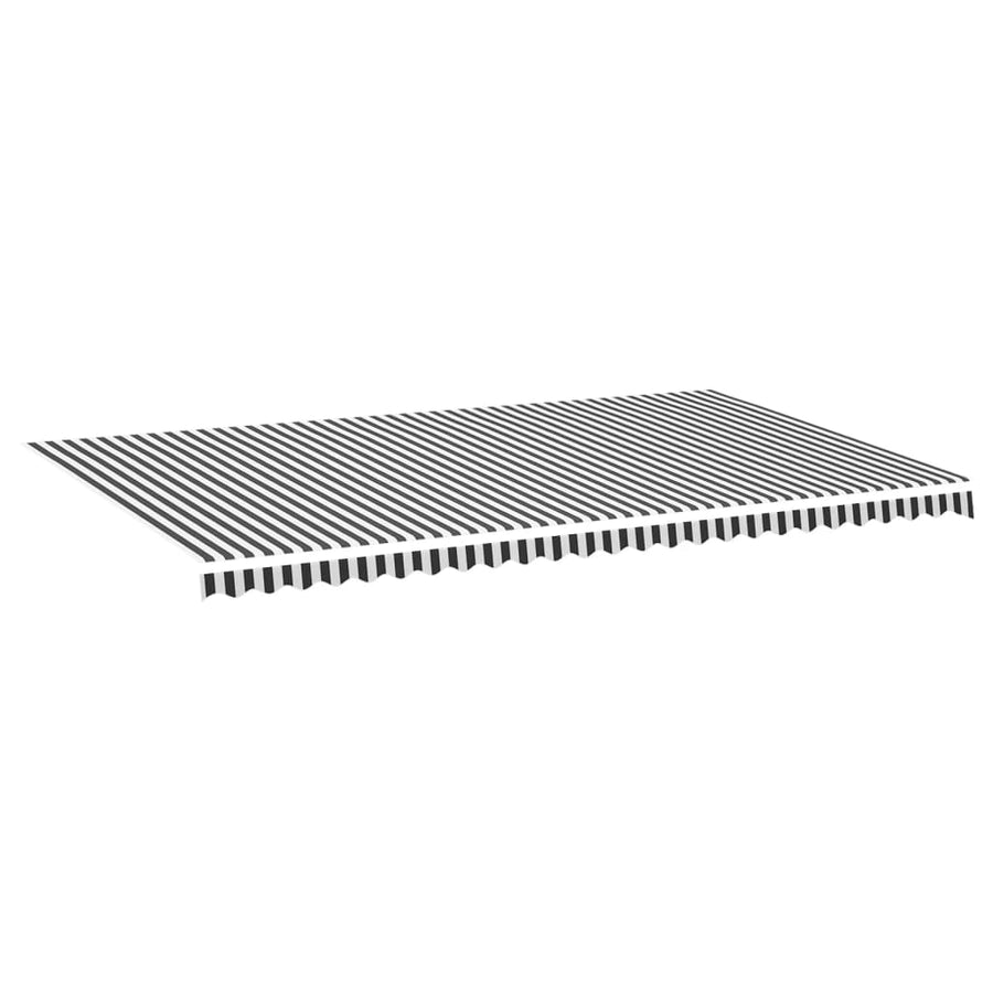 Vervangingsdoek Voor Luifel 6X3,5 M Kleurig En 600 x 350 cm Antraciet en wit