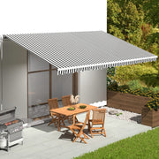 Luifeldoek 6x3,5 m antraciet wit