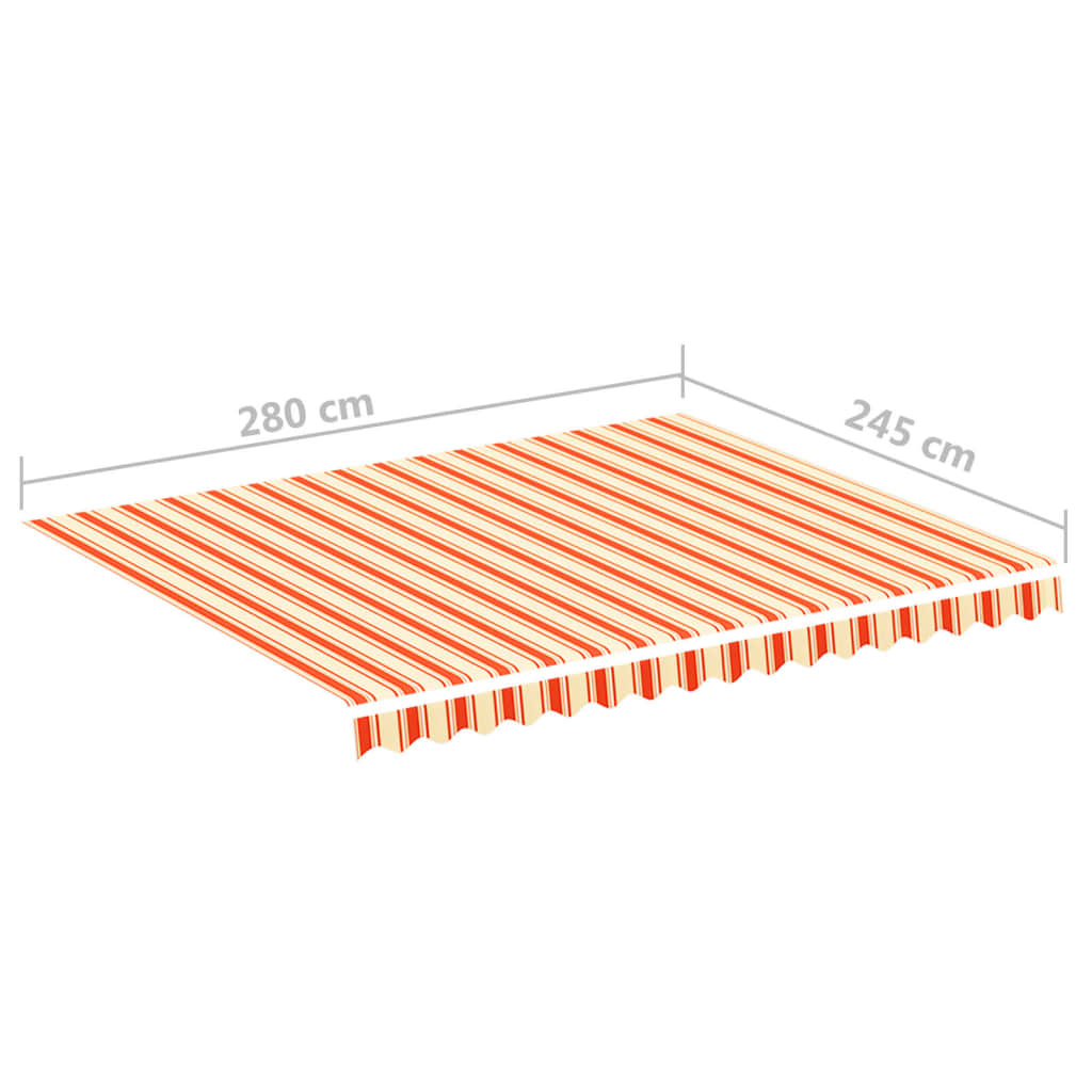 Vervangingsdoek Voor Luifel 3X2,5 M Geel En Oranje 300 x 250 cm Multikleur