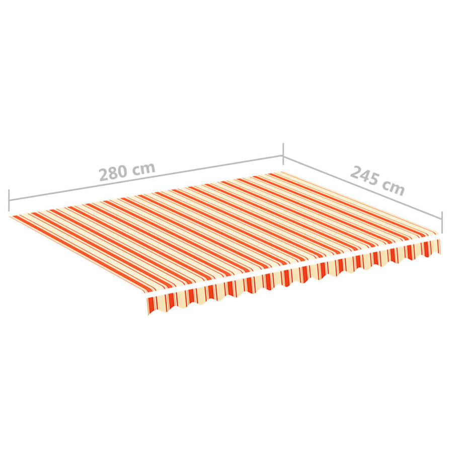 Vervangingsdoek Voor Luifel 3X2,5 M Geel En Oranje 300 x 250 cm Multikleur