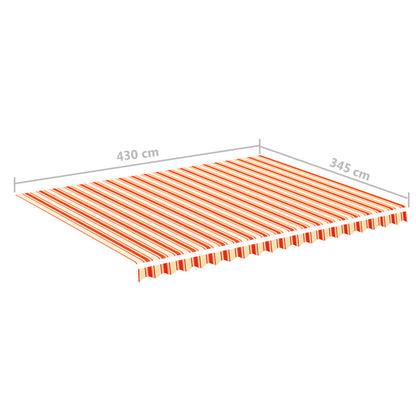Vervangingsdoek Voor Luifel 4,5X3,5 M Geel En Oranje 450 x 350 cm Multikleur