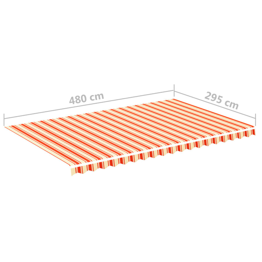 Vervangingsdoek Voor Luifel 5X3 M Geel En Oranje 500 x 300 cm Multikleur