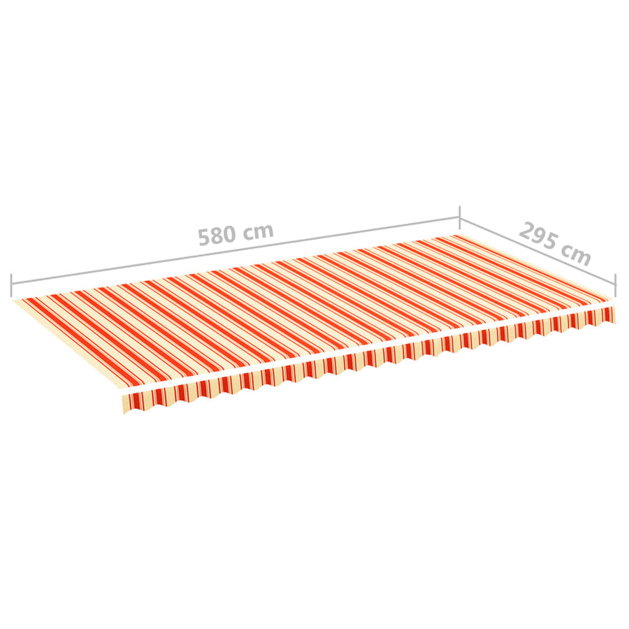 Vervangingsdoek Voor Luifel 6X3 M Geel En Oranje 600 x 300 cm Multikleur