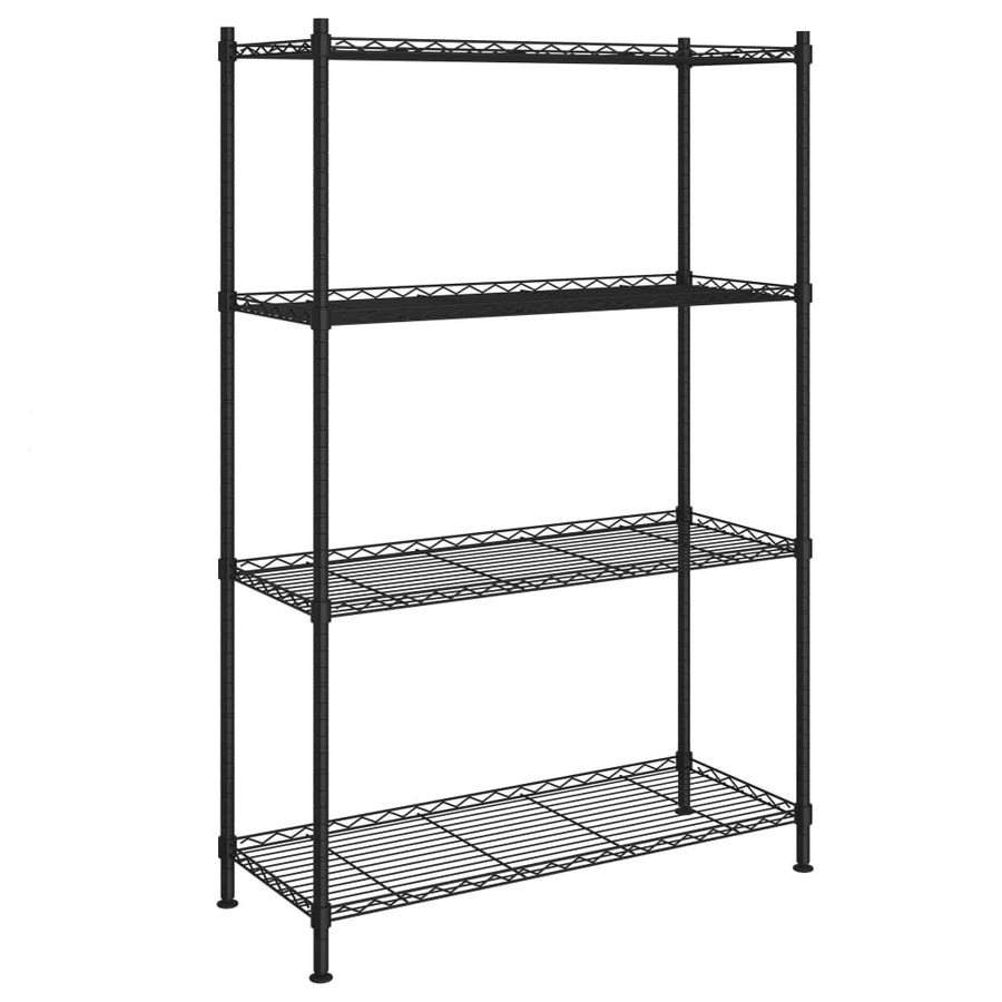 Opbergrek 4-Laags 200 Kg 90 x 35 x 137 cm Zwart