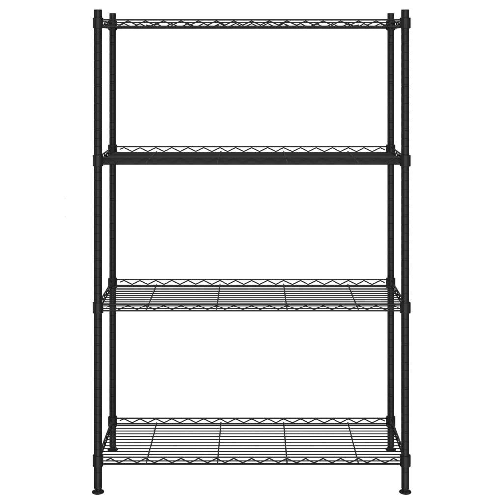 Opbergrek 4-Laags 200 Kg 90 x 35 x 137 cm Zwart