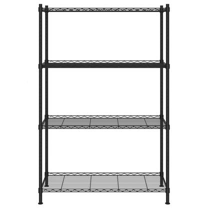 Opbergrek 4-Laags 200 Kg 90 x 35 x 137 cm Zwart