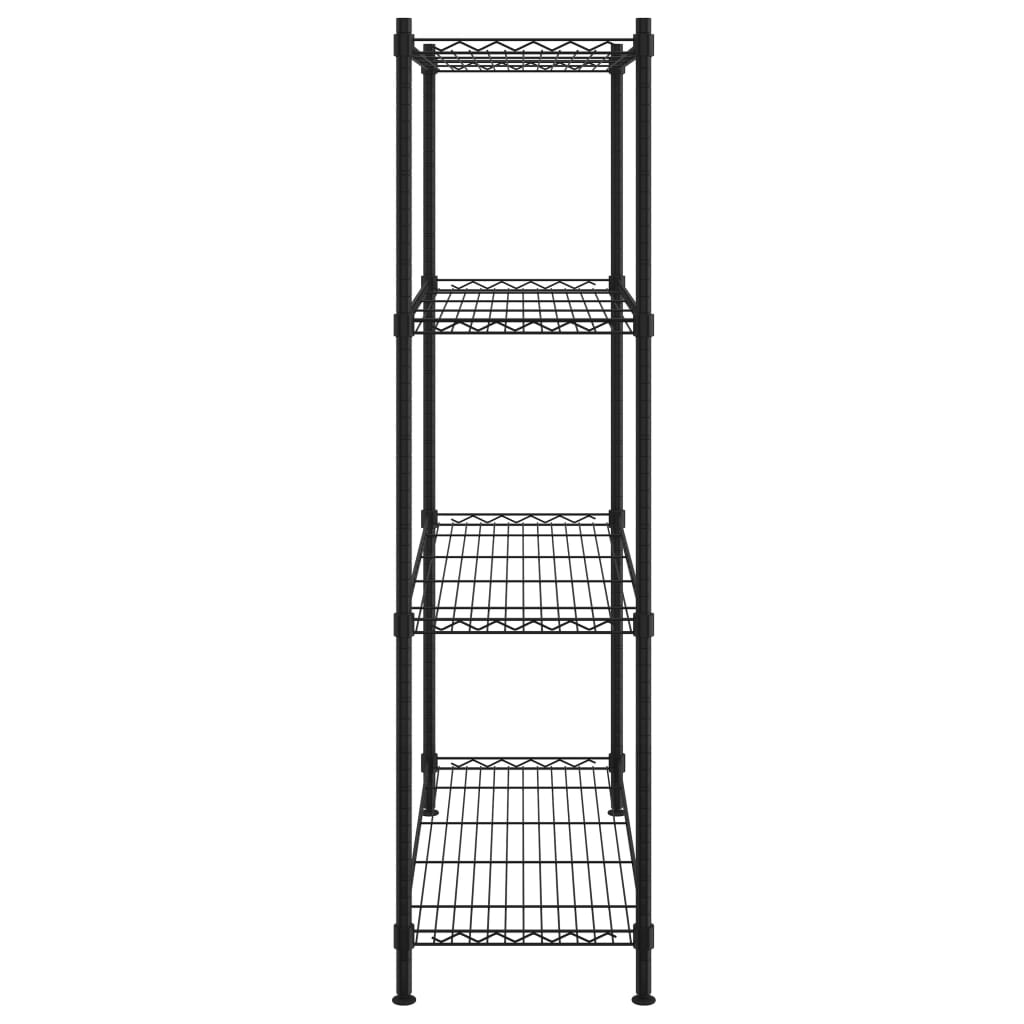 Opbergrek 4-Laags 200 Kg 90 x 35 x 137 cm Zwart