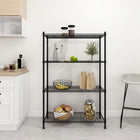 Opbergrek 4-laags 90x35x137 cm zwart