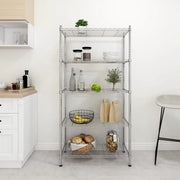 Opbergrek 5-laags 90x35x180 cm chroom
