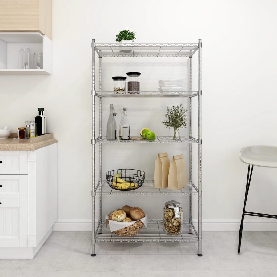 Opbergrek 5-Laags 250 Kg Kleurig 90 x 35 x 180 cm Chroom