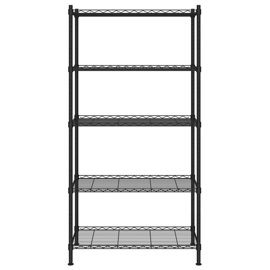 Opbergrek 5-Laags 250 Kg 90 x 35 x 180 cm Zwart