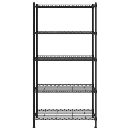 Opbergrek 5-Laags 250 Kg 90 x 35 x 180 cm Zwart
