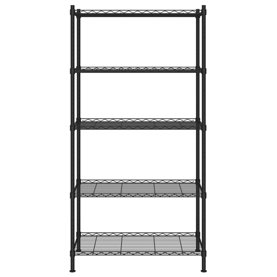 Opbergrek 5-Laags 250 Kg 90 x 35 x 180 cm Zwart