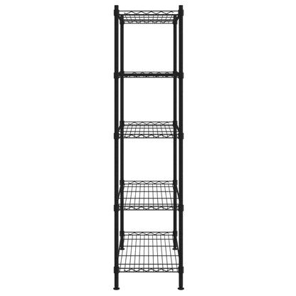 Opbergrek 5-Laags 250 Kg 90 x 35 x 180 cm Zwart
