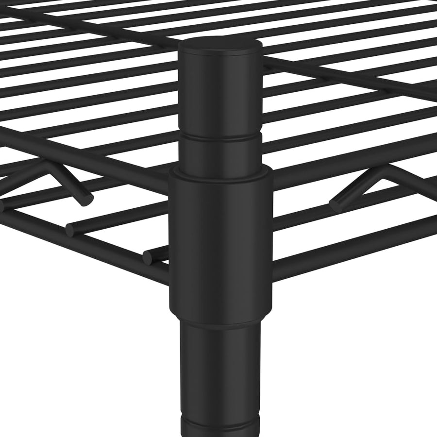 Opbergrek Met Wielen 3-Laags 50 Kg 60 x 35 x 81 cm Zwart