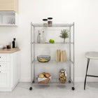 Opbergrek 4-laags 90x35x142 cm chroom