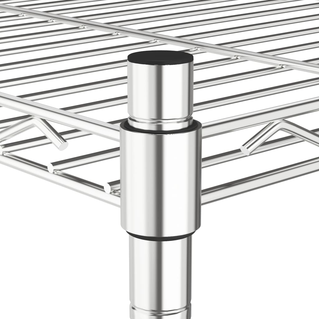 Opbergrek 5-Laags Met Wielen 250 Kg Kleurig 75 x 35 x 155 cm Chroom