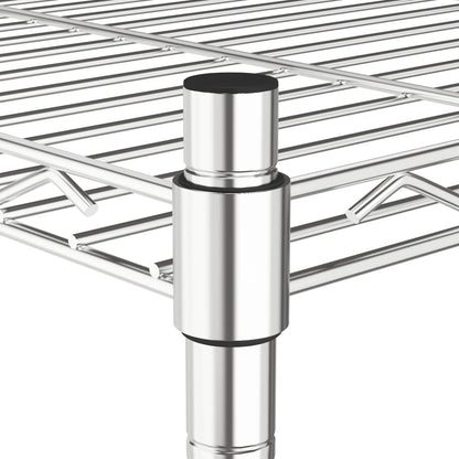 Opbergrek 5-Laags Met Wielen 250 Kg Kleurig 75 x 35 x 155 cm Chroom
