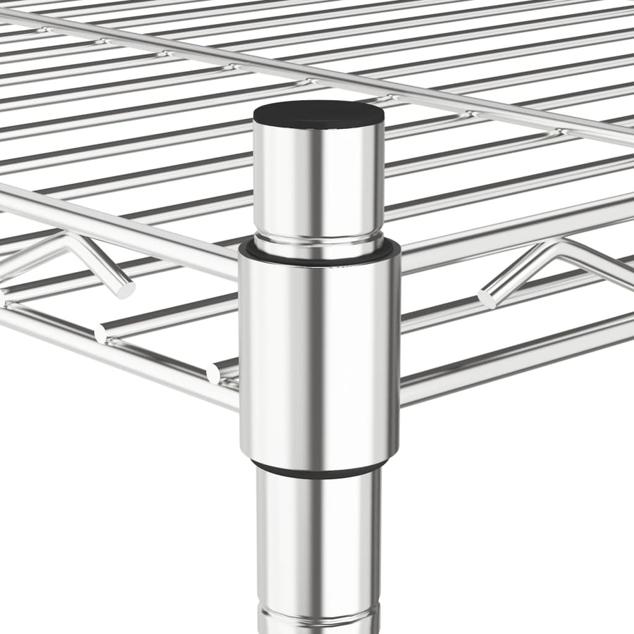 Opbergrek 5-Laags Met Wielen 250 Kg Kleurig 75 x 35 x 155 cm Chroom