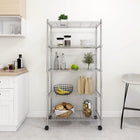 Opbergrek 5-laags 75x35x155 cm chroom