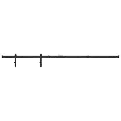 Ophangset voor minischuifdeur 200 cm koolstofstaal 200 cm Zwart