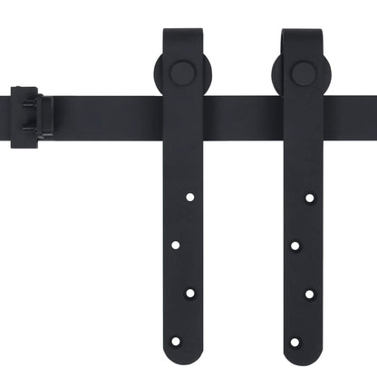 Ophangset voor minischuifdeur 200 cm koolstofstaal 200 cm Zwart