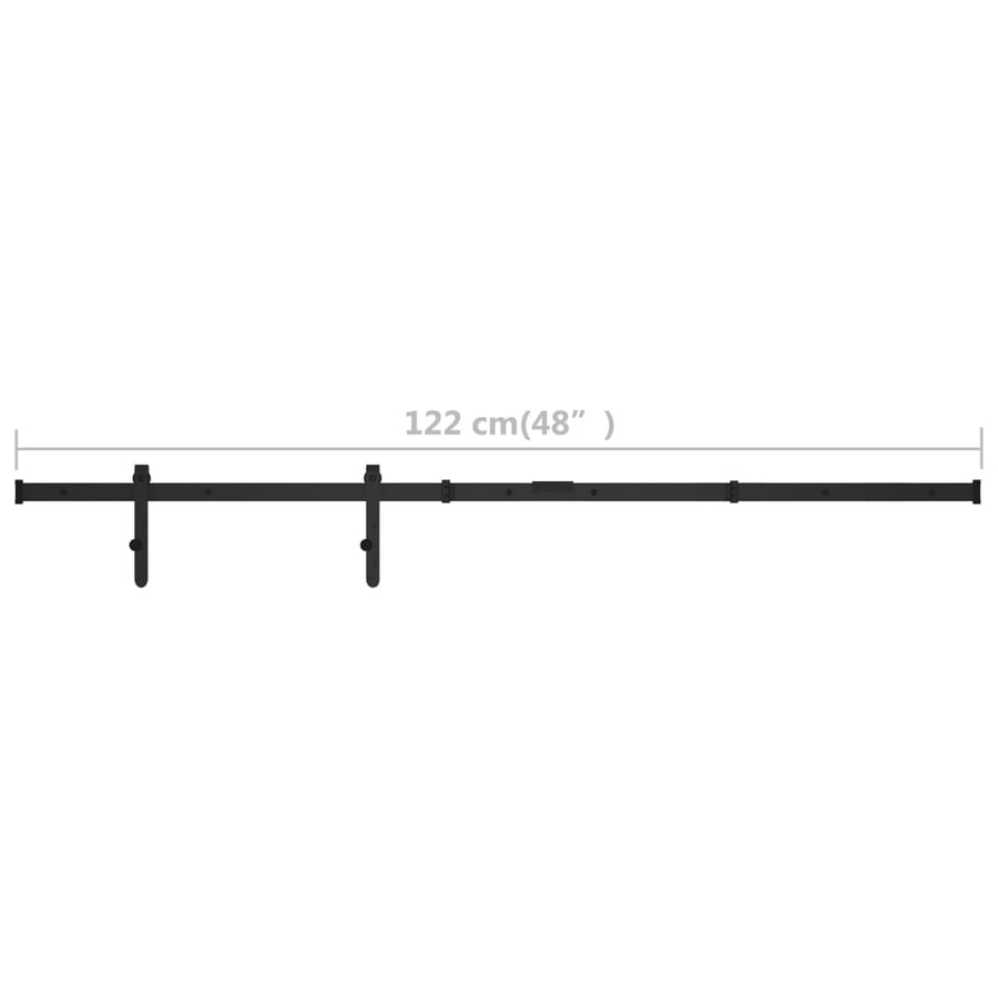 Ophangset Voor Minischuifdeur 122 Cm Koolstofstaal Zwart