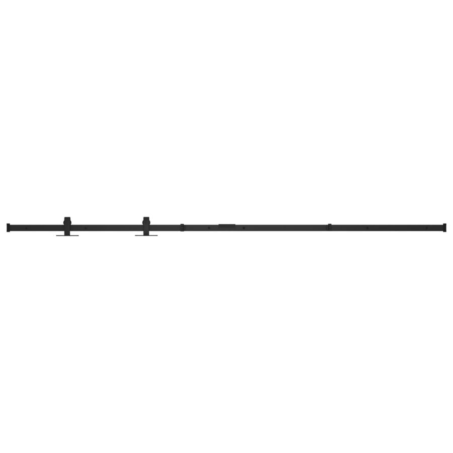 Ophangset Voor Minischuifdeur Koolstofstaal 183 cm Zwart
