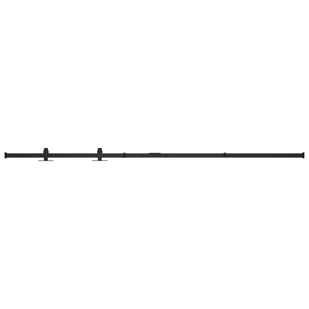 Ophangset voor minischuifdeur 200 cm koolstofstaal 200 cm Zwart
