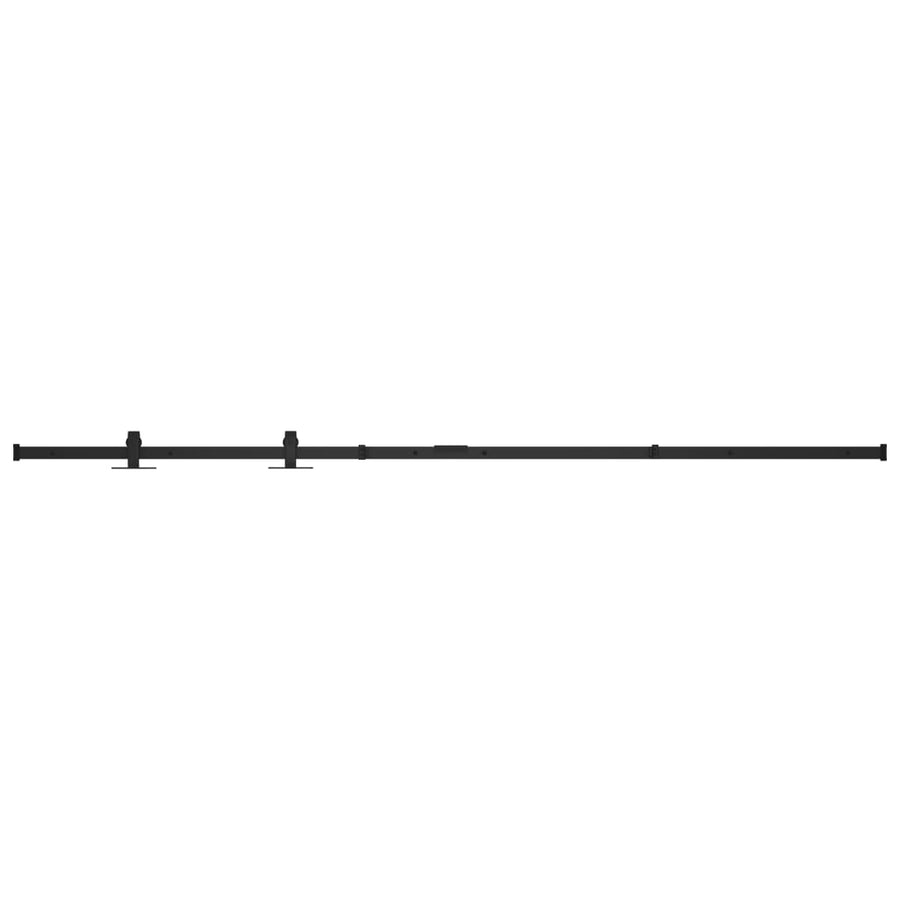 Ophangset voor minischuifdeur 200 cm koolstofstaal 200 cm Zwart