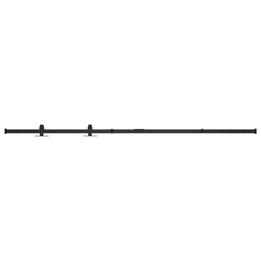 Ophangset voor minischuifdeur 152 cm koolstofstaal 152 cm Zwart