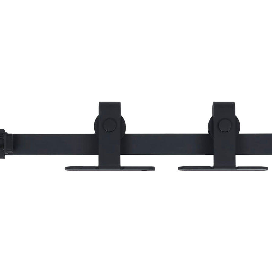 Ophangset voor minischuifdeur 152 cm koolstofstaal 152 cm Zwart