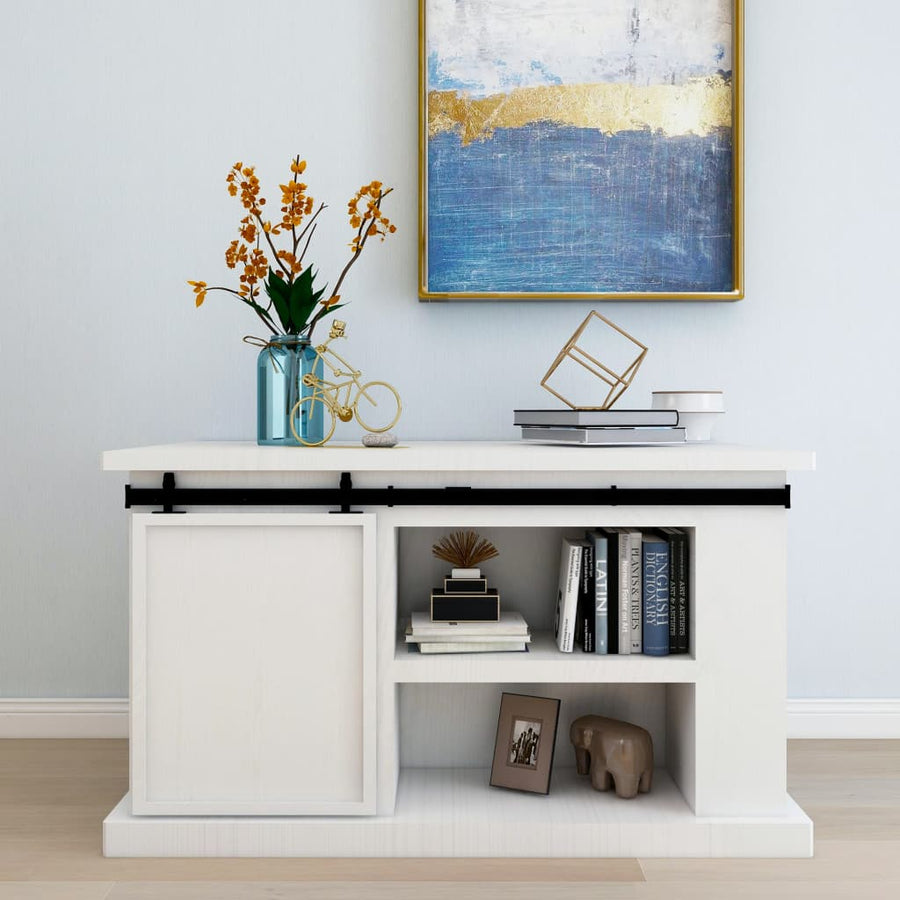 Ophangset Voor Minischuifdeur 122 Cm Koolstofstaal Zwart