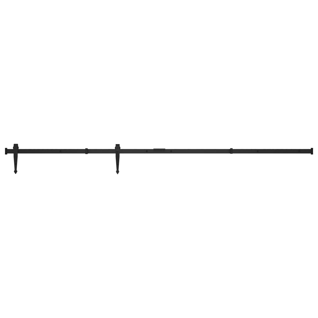 Ophangset Voor Minischuifdeur Koolstofstaal 183 cm Zwart