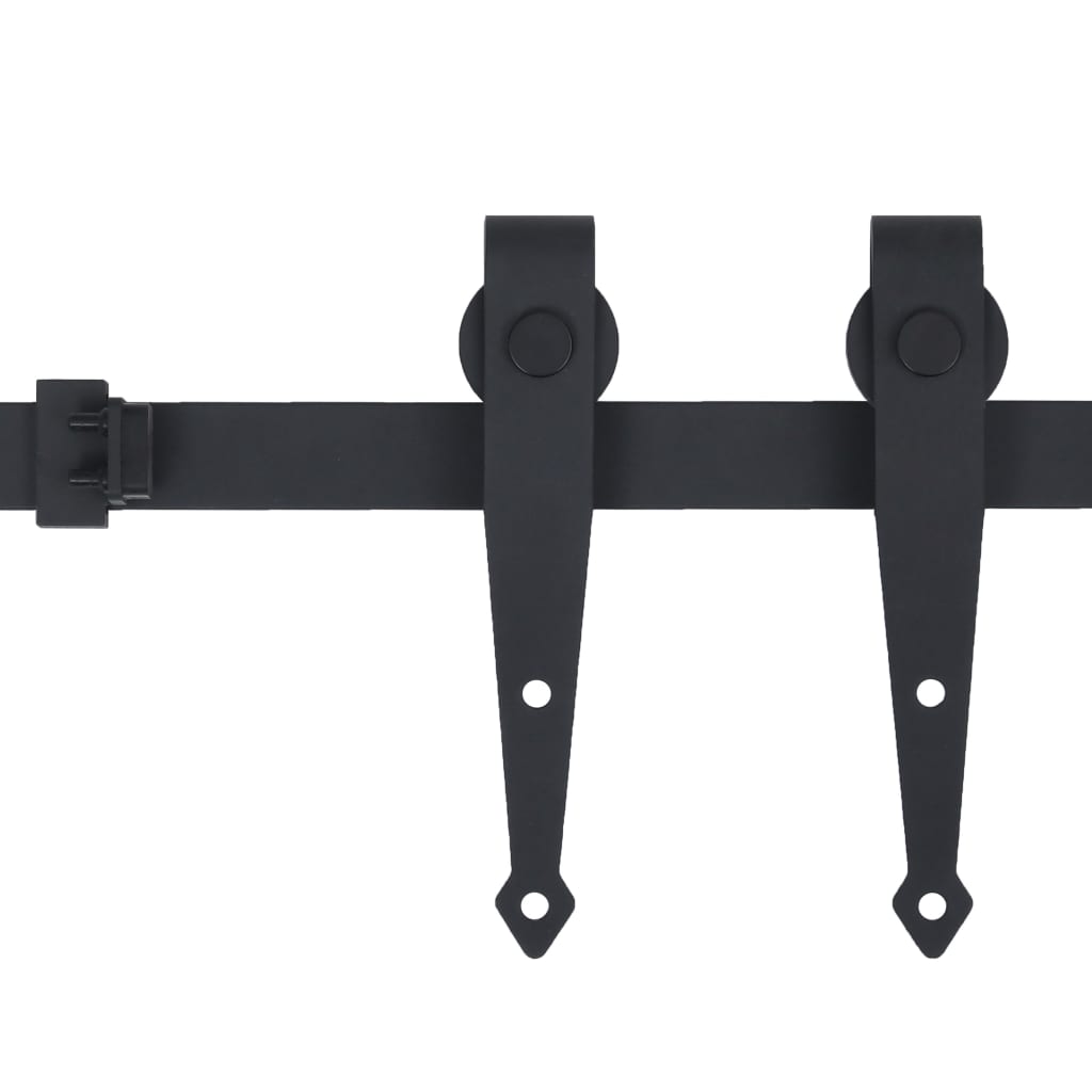Ophangset Voor Minischuifdeur Koolstofstaal 183 cm Zwart