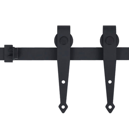 Ophangset Voor Minischuifdeur Koolstofstaal 183 cm Zwart