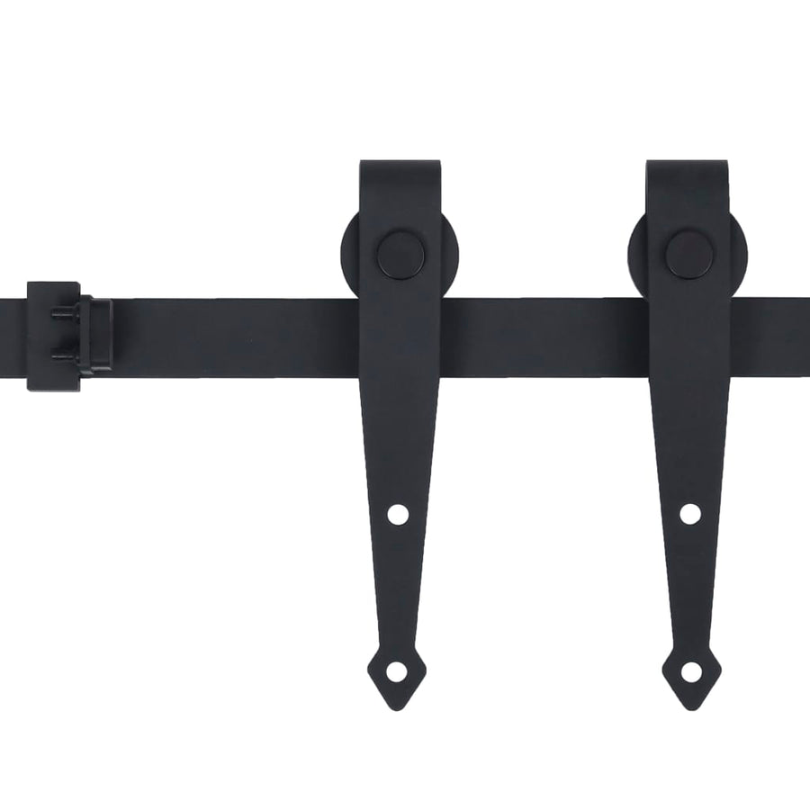 Ophangset Voor Minischuifdeur Koolstofstaal 183 cm Zwart