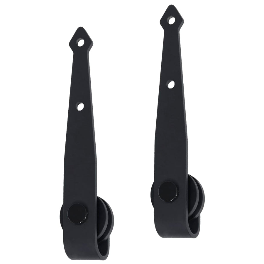 Ophangset Voor Minischuifdeur Koolstofstaal 183 cm Zwart
