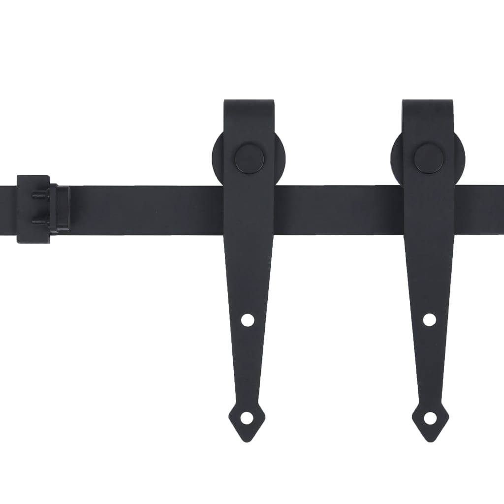 Ophangset Voor Minischuifdeur Koolstofstaal 200 cm Zwart
