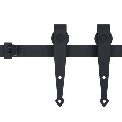 Ophangset Voor Minischuifdeur Koolstofstaal 200 cm Zwart