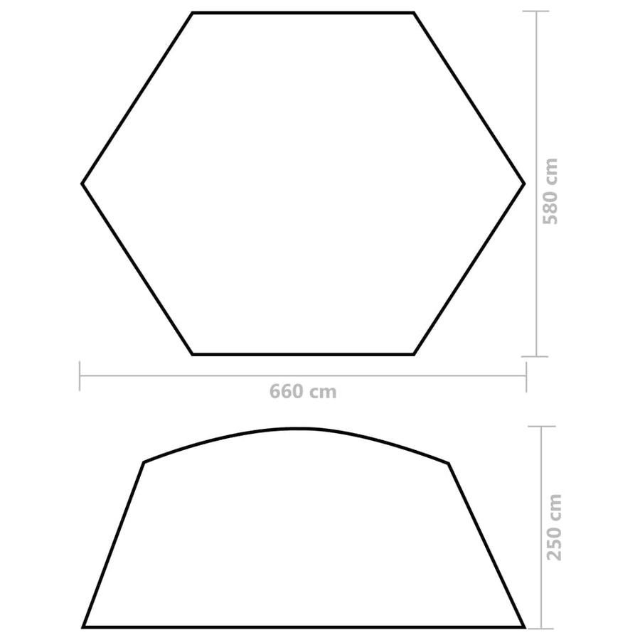 Zwembadtent Stof 660 x 580 x 250 cm