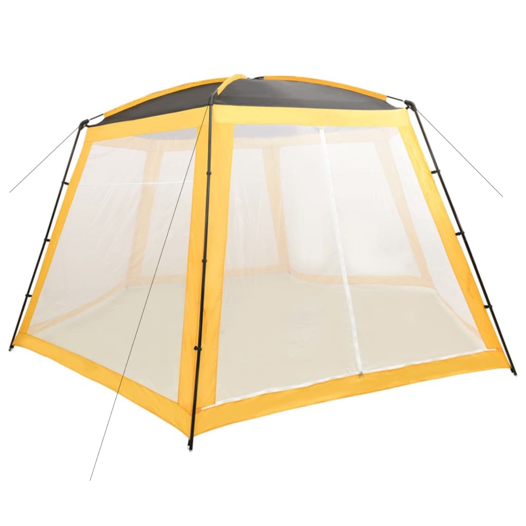 Zwembadtent 590X520X250 Cm Stof Geel